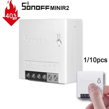 1/10Pieces Sonoff Mini R2 de BRICOLAJE de Dos vías WIFI Smart Switch de Automatización para el Hogar Módulo de Temporizador de Control Remoto Ewelink Aplicación Trabajar Con Alexa