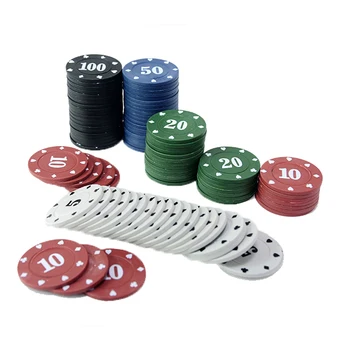 100Pcs Texas Poker Chip de Conteo de Fichas de Bingo Conjuntos de cartas de Casino de Juego de Bacará de Conteo Accesorios