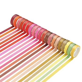 60 Pcs/set arco iris de Color Sólido Decorativo Adhesivo de Cinta de Enmascarar Washi Tape Set de BRICOLAJE de Scrapbooking de la etiqueta Engomada de la Etiqueta de Papelería