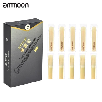 Ammoon 10pcs/ Caja de Alto Grado de Clarinete Bb Reed Profesional Clarinete Bb Cañas de Bambú Fuerza 2.0/2.5/3.0