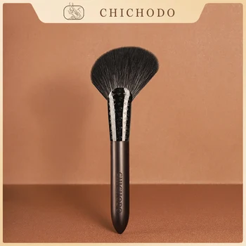 CHICHODO Pincel de Maquillaje-2021 Nuevo y Lujoso Ébano Pelo de Animales de la Serie de Fox y Gris Rata&Pelo de Cabra Bronzer Brush-la belleza de la pluma-F148