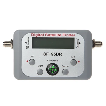 Digital Satellite Finder Medidor de Señal de TV Sat Finder Decodificador DVB-T2 LCD TLC Plato