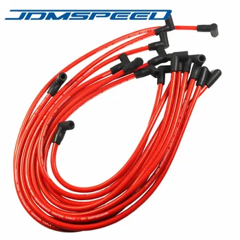 Envío gratis-JDMSPEED 10.5 MM de Alto Rendimiento el Cable de la bujía Conjunto de IES SBC BBC 350 383 454 Electrónica de Color Rojo