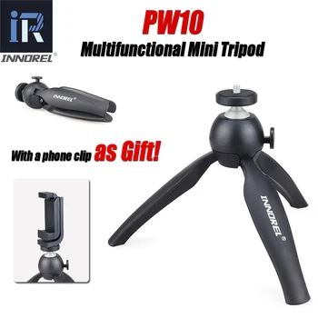 INNOREL PW10 Multifuncional Mini Trípode de Mesa de Teléfono de la pinza de sujeción de Montaje Selfie Stick Para cámaras sin espejo y la Mayoría de los teléfonos celulares