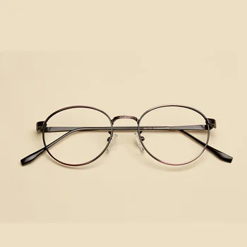 La moda de la Ronda de gafas de marco para las mujeres los hombres 2020 Retro Full Metal gafas Miopía gafas de Prescripción de corea marcos para gafas.