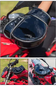 Moto handguard cortavientos parte cálido terciopelo cubre para benelli vespa yamaha, harley softail frío invierno de la motocicleta del manillar guantes