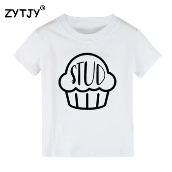 Muffin de Stud de Impresión de los Niños de la camiseta de la Chica camiseta Para Niños Niño Ropa Divertida Tumblr Superior Tees CZ-128