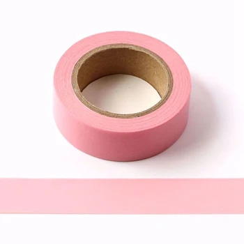 NUEVA 10pcs/lot Decorativos de color Rosa Sólido Washi Tapes de BRICOLAJE de Scrapbooking de la etiqueta Engomada Adhesiva Cinta adhesiva Kawaii Mayorista de Papeleria