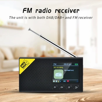 Portátil de Bluetooth de la Radio Digital DAB/DAB+ y FM Receptor Recargable Ligera Casa de la Radio