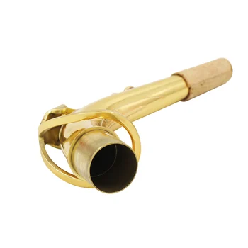 Saxofón Alto Saxofón Curva del Cuello de Latón Material de 24.5 mm con Paño de Limpieza de Corcho Saxofón Accesorio