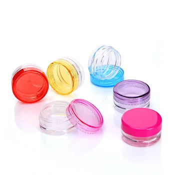 Xmasir 5g de Plástico Redondo Vacío Envase Cosmético +Espátula de Maquillaje Kit de herramientas para la Cara, Crema,maquillaje,Sombra de Ojos,Brillo