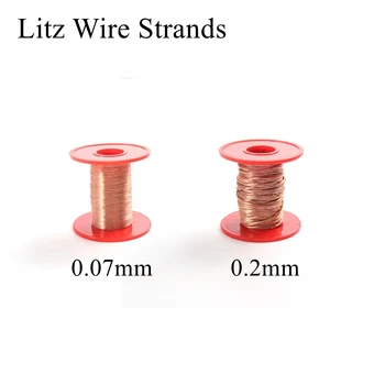 0.2 mm x 80 90 100 120 150 160 200 Hebra de Alambre Litz de Acciones de Litz Cable de Hilos Multi-filamento de Poliuretano Esmaltado de Cables de Cobre de 0,2