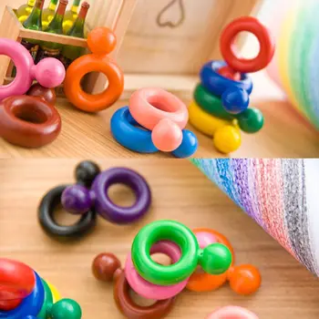 12 Colores en Forma de Anillo Crayones No tóxicos de Cera para el Niño del Bebé de los Niños Lavable Seguro de Pintura Herramienta de Dibujo de la Escuela de Arte de Suministro C26