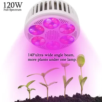 120W Espectro Completo LED Crecen la Luz 36 Led de la MAZORCA Led de la Lámpara del Bulbo para las Plantas de Acuario de Flores, Semillas de Hortalizas de Invernadero E27