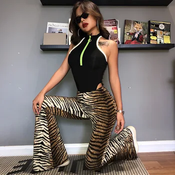 2019 Mujeres Tigre Patrón de la Impresión 3D de la Mujer de la Aptitud de las Polainas de Entrenamiento Deportivo Pantalones de Mujer Sexy de Leopardo Cintura Alta Leggings Push Up