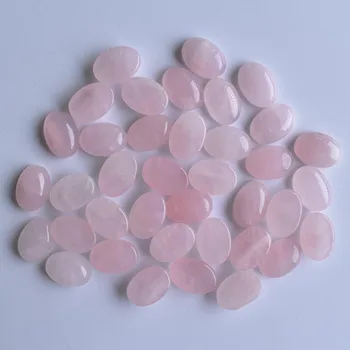 2020 de la Moda de calidad superior de la piedra natural Oval de la CABINA CABUJÓN 10x14mm rosa perlas para la joyería mayorista 50pcs/lot libre
