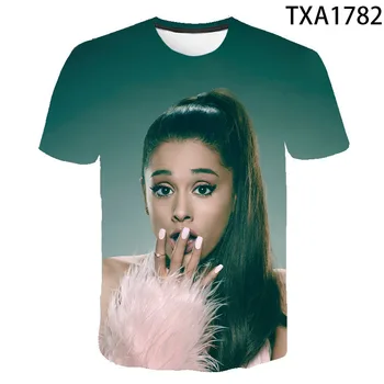 2020 Hombres, Mujeres y Niños Impreso en 3D Popular Ariana Grande Camiseta Fresca de Verano de Moda Casual de Hip Hop camisetas Streetwear Tops Camiseta