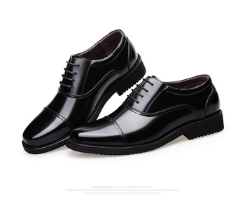 2020 Recién Hombres de la Calidad de Cuero Genuino Zapatos Social Tamaño 36-44 Superior de la Cabeza de Cuero Otoño Oficina de Zapatos Suaves Zapatos de Vestir Hombre