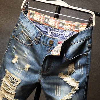 2020 Verano Nuevos Hombres convertidos de pantalones Cortos de Mezclilla de Moda Casual Agujero Slim Fit Retro Jeans pantalones Cortos Masculinos de la Marca
