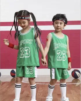 #23 los Niños de Baloncesto jersey ajustado Chicas de Baloncesto jersey, uniforme niños de kindergarten Niño camisas de Deporte lindo de los deportes de traje de bebé kit de 20