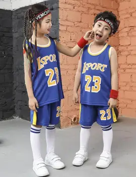 #23 los Niños de Baloncesto jersey ajustado Chicas de Baloncesto jersey, uniforme niños de kindergarten Niño camisas de Deporte lindo de los deportes de traje de bebé kit de 20