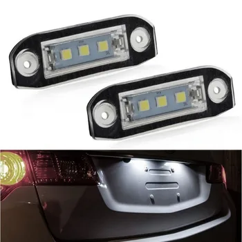 2x Libre de Errores Blanco Número de LED Luces de matrícula Trasera de la Lámpara Para Volvo S80 Xc90 S40 S60 v60 V70