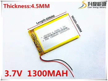 3.7 V 1300mAh 454060 de Polímero de Litio Li-Po, li-ion Recargable de la Batería de células Para Mp3 MP4 MP5 GPS PSP móvil bluetooth