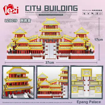 5184pcs+ Epang Palacio Mirco Bloques de China Famosa Arquitectura de Edificio de Ladrillo Modelo 3D de la Ciudad de Bloques de Juguetes Para los Niños LZ8019