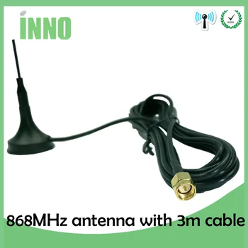 868Mhz de la Antena de 900 Y 1800 Mhz GSM 3G de 5dbi SMA Macho Con 300 cm Cable de 868 mhz 915 mhz antena de Imbécil Antenne base de antenas magnéticas