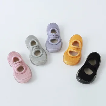 Bebé niño calcetines zapatos antideslizantes calcetines de bebé antideslizante suave de goma de la parte inferior del calcetín zapatos recién nacido calcetines antideslizantes calcetines de bebé