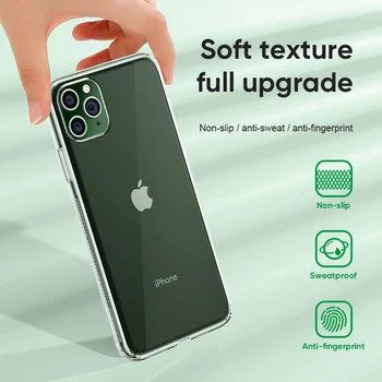 Caja transparente Para el iPhone SE 11 Pro Max Suave de TPU Transparente a prueba de Choques de la Espalda Cubierta de Parachoques Para el iPhone de 11 Casos de Capas Coque Joyroom
