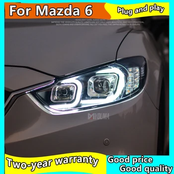 Car styling Para Mazda ATENZA montaje de la linterna C ojos de ángel-2016 Para ATENZA bi lente de xenón h7 de xenón