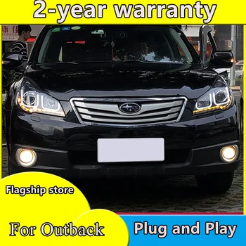 Car Styling Para Subaru Outback 2010-para el Outback de la cabeza de la lámpara LED DRL de la Lente de Doble Viga D2H HID de Xenón bi xenon lente