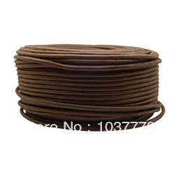 El envío libre de la lámpara accesorios DIY colgante de cordón de 5 metros/lot color marrón tela de la vendimia de cable textil cable de alimentación