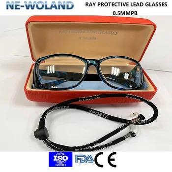 Final de alta radiación ionizante protección Frontal y lateral de protección integral llevar gafas de 0.5 MMPB X-RAY/GAMMA Ray protección.