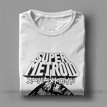 Hombres Super Metroid Camiseta Algodón Ropa De Ocio De Manga Corta Con Cuello Redondo De La Camiseta De Regalo T-Shirt