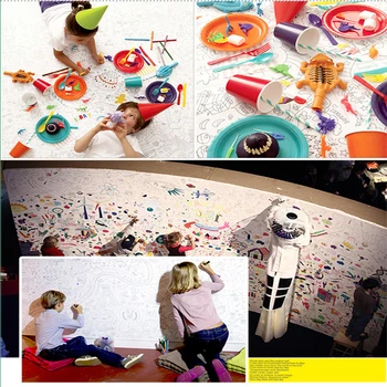 JoanMiro 1.15 m Grande para Colorear Cartel de Niños Super Bebé Gran Pintor Papel de Dibujo Mesa Gigante de la Junta de Niñas y Niños, Juguetes de Regalo de Cumpleaños