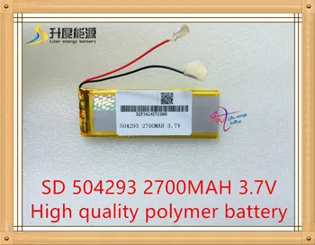 Litro de energía de la batería 3.7 V batería de litio del polímero 504293 2700mAh 504090 instrumento de navegación baterías recargables