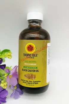 Negro aceite de ricino cabello y el crecimiento de las pestañas de aceite / 4zo X 1 botella