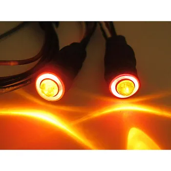 Nuevo de 2 Leds de Ángel Halo Ojos LED de los Faros de Luz de color Amarillo para 1/10 RC Coche