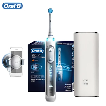 Oral B Cepillo de dientes Eléctrico de Rotación Adulto 3D Cepillo de dientes Recargable Bluetooth Inteligente IBrush 8000