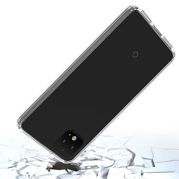 Para Google pixel 4 XL Caso de TPU de Parachoques Duro de la PC de Acrílico Transparente de Cristal de Teléfono de la Cubierta del Caso Para Google pixel4 pixel 4 XL 4XL XL4 Capa