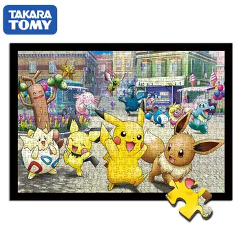 Pikachu puzzle de 1000 piezas de madera juguetes de pokemon juguetes Educativos para Adultos de descompresión rompecabezas para niños