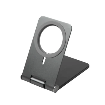 Plegable con Ángulo Ajustable del tenedor del Soporte para el iPhone 12 Magnético Inalámbrico Cargador 831D