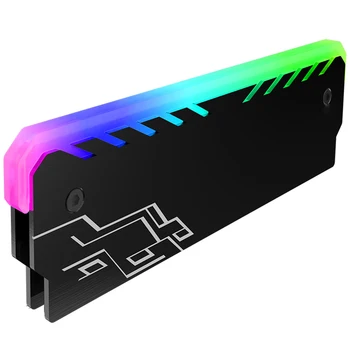 RAM Radiador Enfriador de shell LED RGB 256 automática Efecto de Luz de Aluminio del Disipador de calor de Escritorio de Memoria Chaleco de Enfriamiento