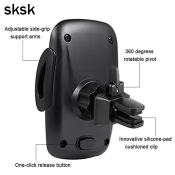 SKSK Universal de Teléfono Titular de Soporte 360 Ajustable Montaje de Ventilación del Aire del Coche de GPS del Coche del Teléfono Móvil del Titular de iPhone7 8 Plus