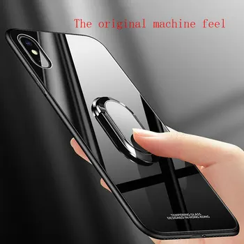 Soporte de Aro magnético de la Cubierta Para el iphone de Apple 11 PRO MAX X XR 6 6S 7 8 Plus 8plus Caso Duro de Vidrio Templado de Protección de nuevo Caso de la Cubierta