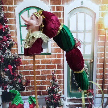 Tamaño grande Elfo de la Muñeca de la Felpa de Peluche de Navidad de la Decoración del Jardín Payaso de la muñeca de Navidad a los Niños de Año Nuevo Regalos Árbol Colgando Adornos