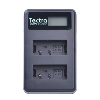 Tectra 4pcs LP-E17 Batería+ LCD USB Dual del Cargador para Canon EOS media móvil de 200 días 750D 760D 8000D 800D M3 M5 Rebel T6i T6s BESO X8i