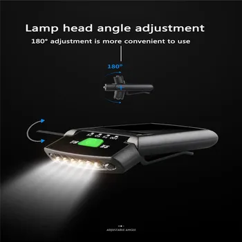 USB Recargable Cuerpo del Sensor de Movimiento de la Pesca proyector de LED 4/6*LED de Clip de Sombrero de Luz Ajustable de la Tapa de la Lámpara Impermeable de Herramientas de Pesca